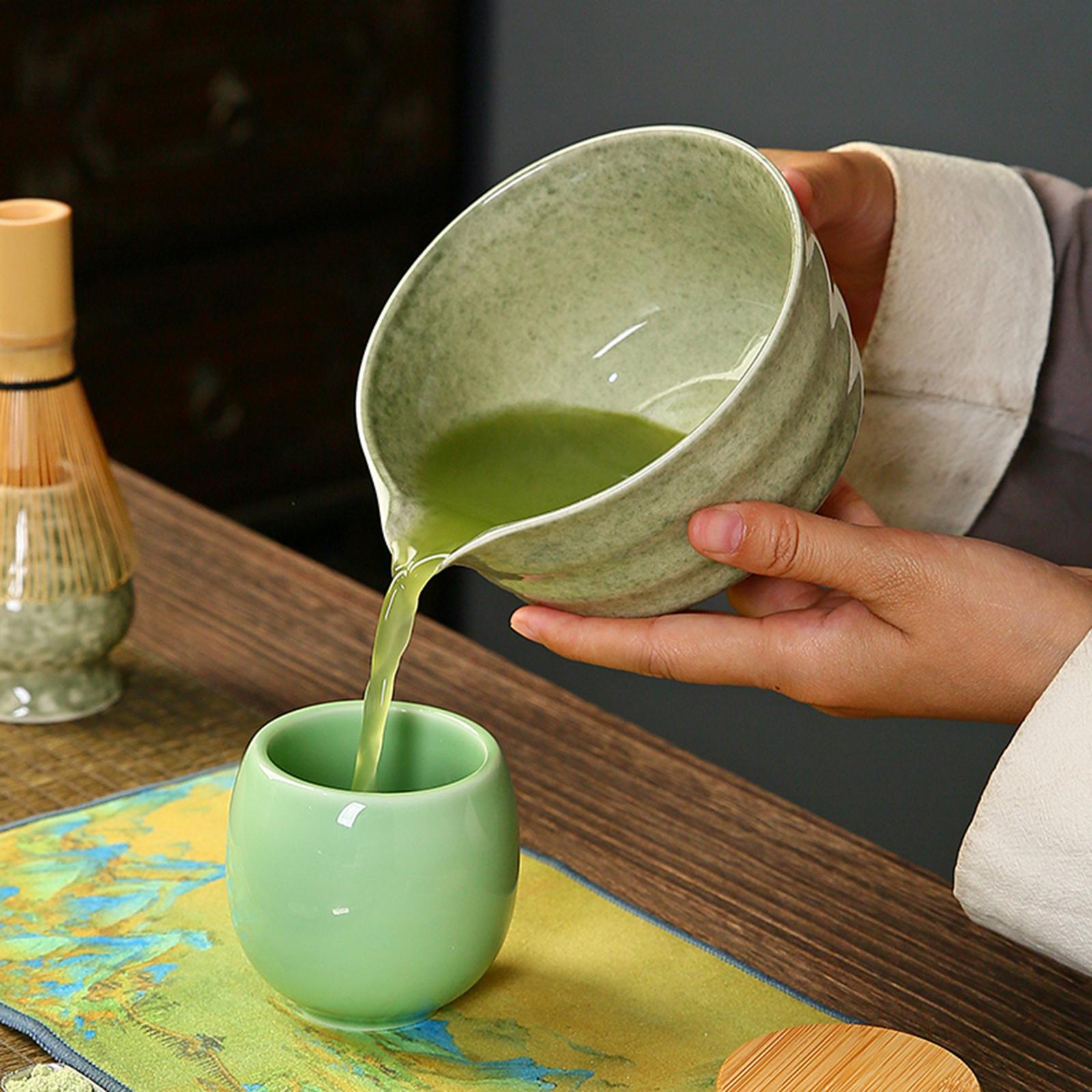 Ceramic Matcha Bowl with Spout - Handmade Ceramic Mug 评论和价格