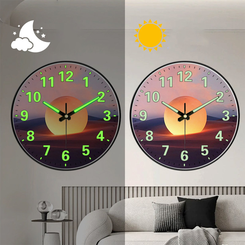 1pc Fashion Luminous Wall Cloc - Luxury Lifestyle Dark 评论和价格
