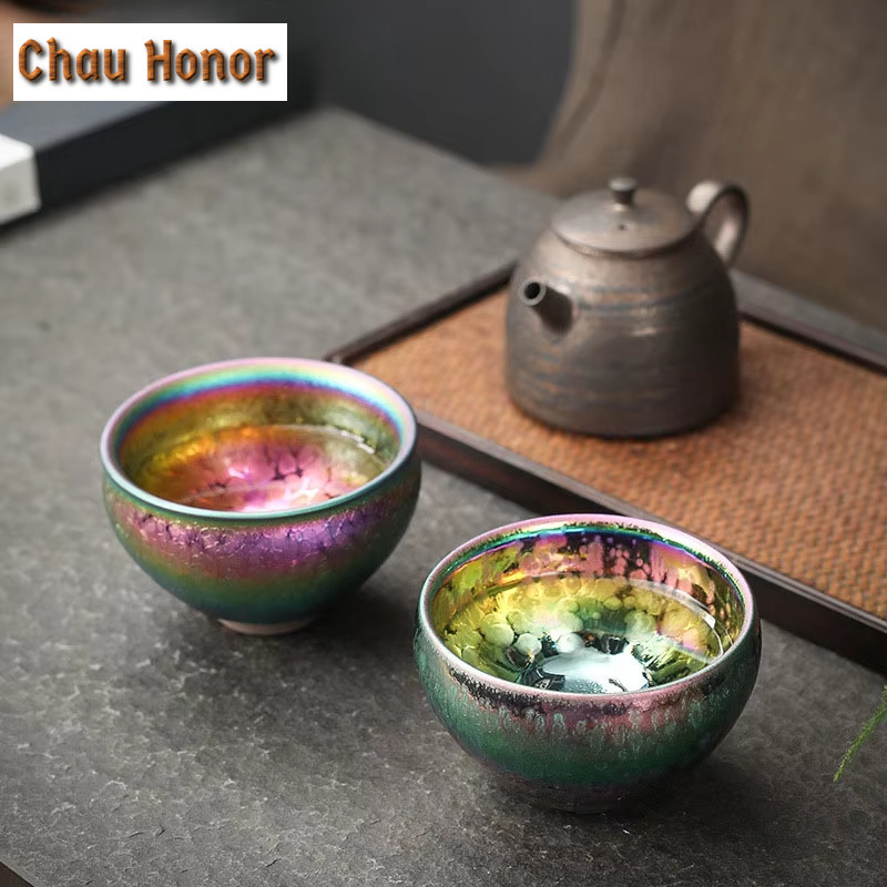 Boutique Colorful Jianzhan Kil - Handmade Ceramic Mug 评论和价格