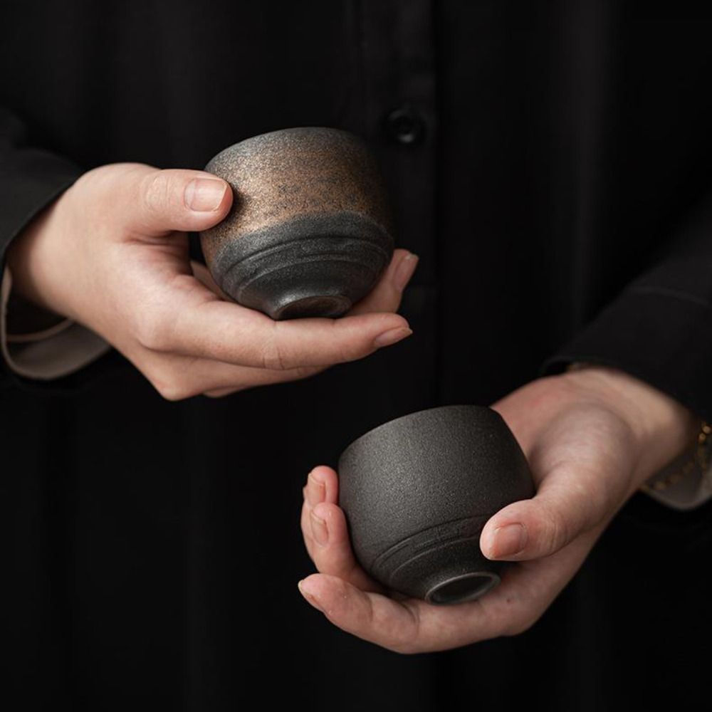 Kung Fu Tea Set Japanese Stone - Handmade Ceramic Mug 评论和价格