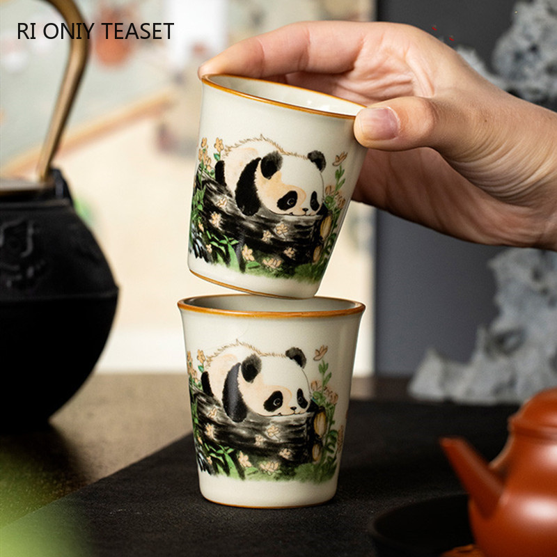 1 Pc Chinese Tradition Ru Kiln - Handmade Ceramic Mug 评论和价格