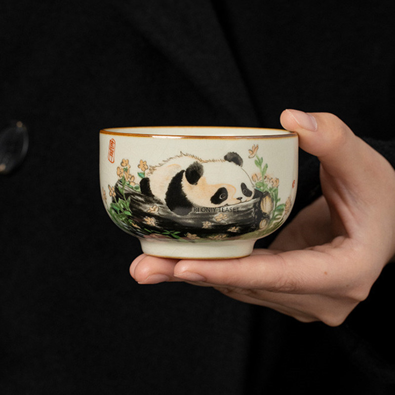 1 Pc Chinese Tradition Ru Kiln - Handmade Ceramic Mug 评论和价格