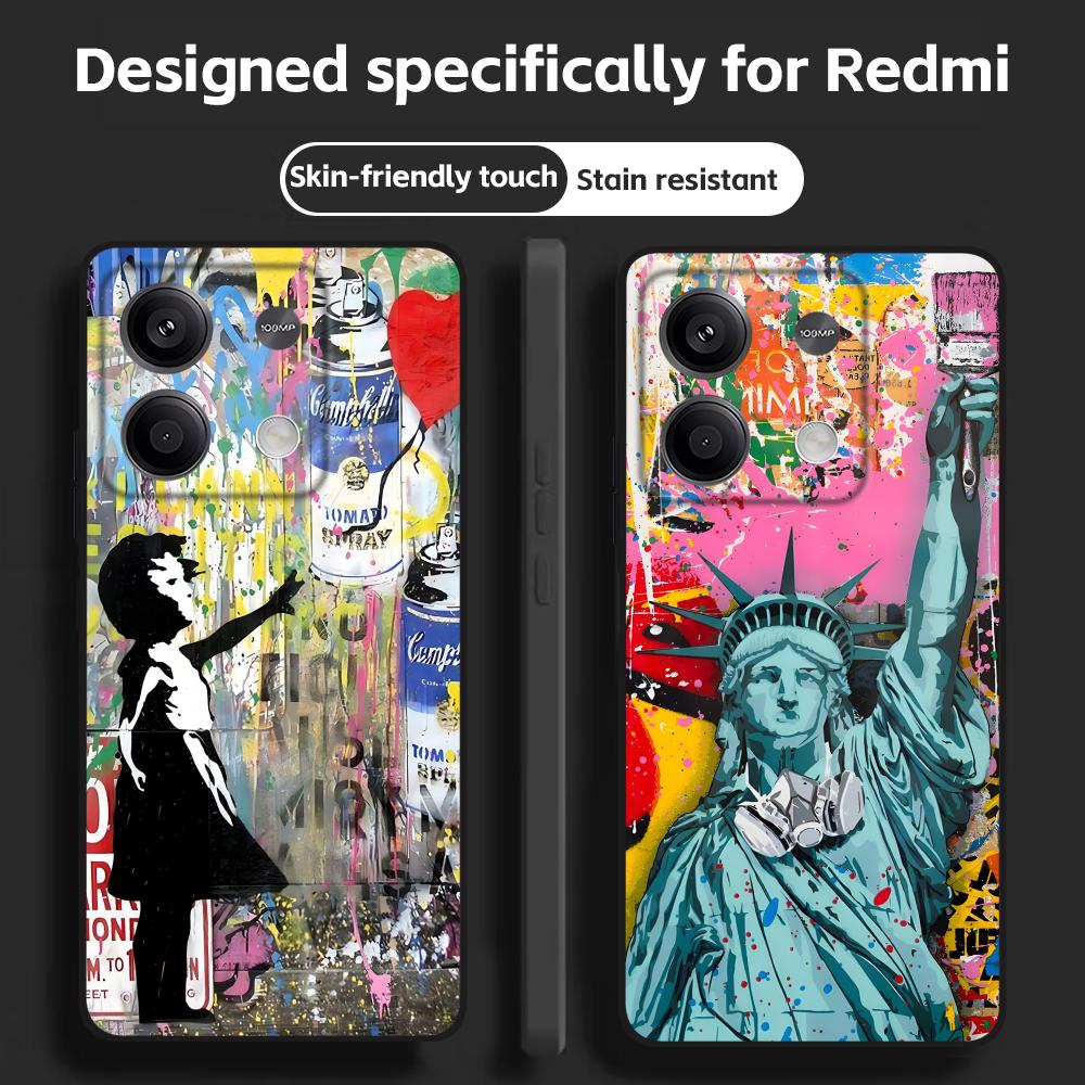 Banksy Graffiti Art  Phone Cas - Xiaomi Redmi Note 14 评论和价格