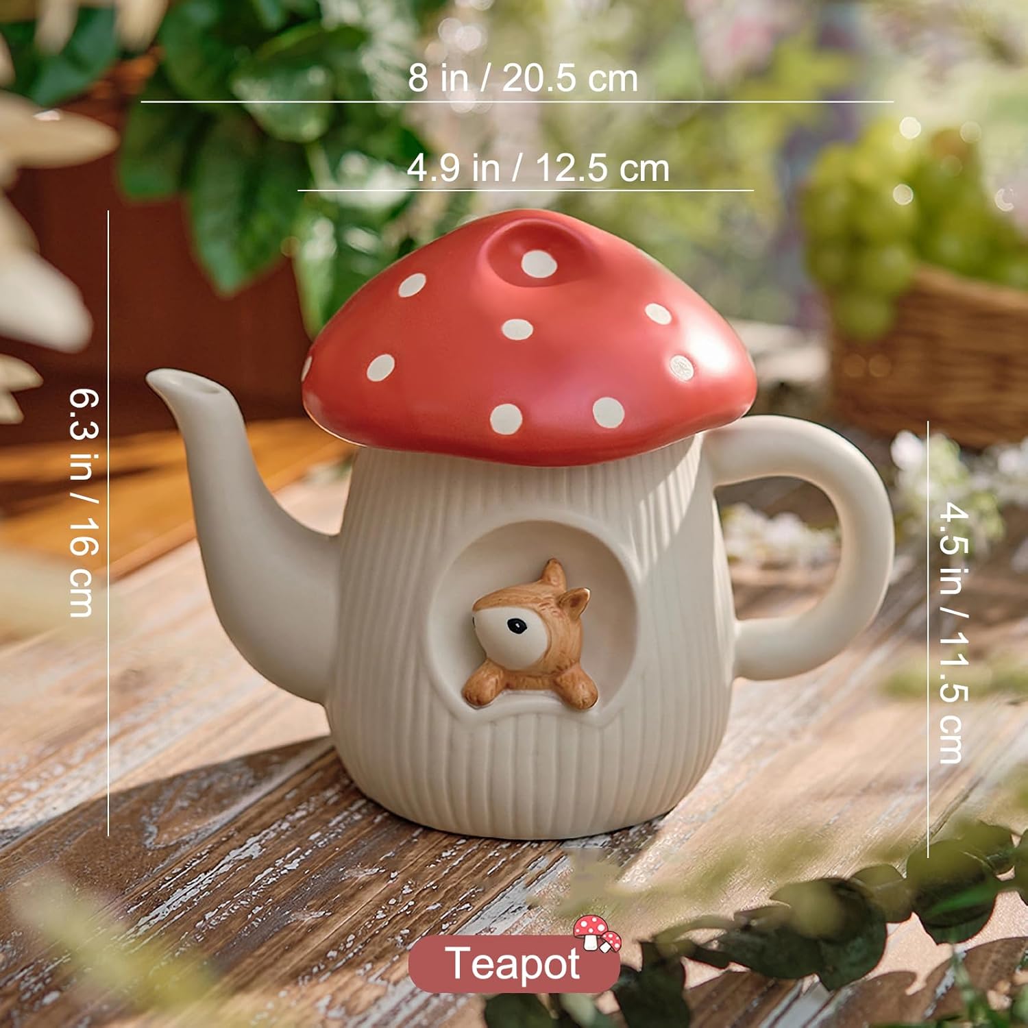 Cute Mushroom Mug with Saucer  - Handmade Ceramic Mug 评论和价格