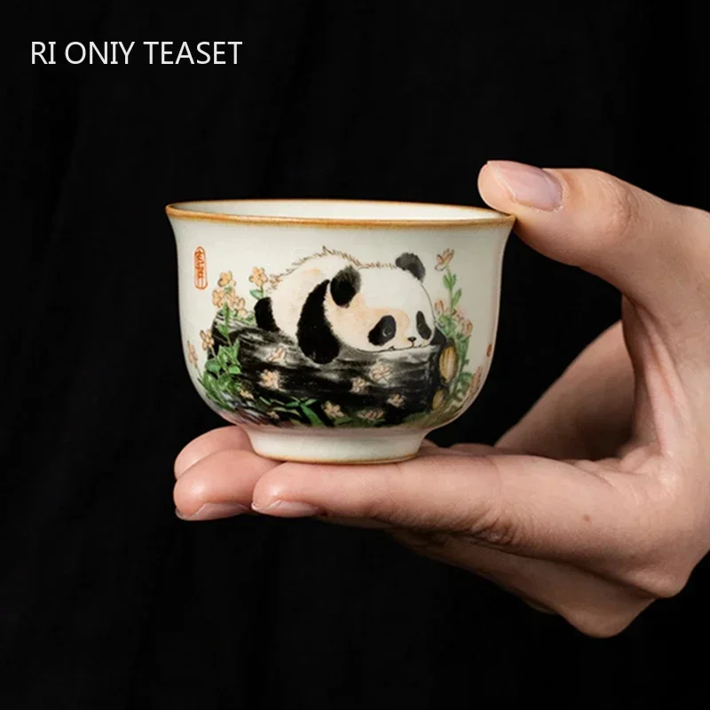 1 Pc Chinese Tradition Ru Kiln - Handmade Ceramic Mug 评论和价格