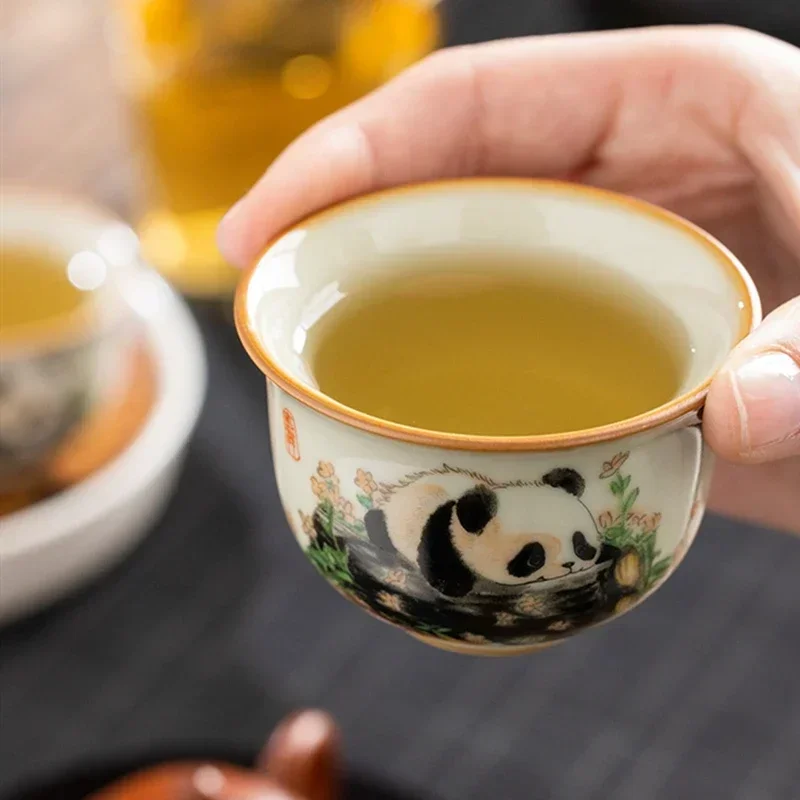 1 Pc Chinese Tradition Ru Kiln - Handmade Ceramic Mug 评论和价格