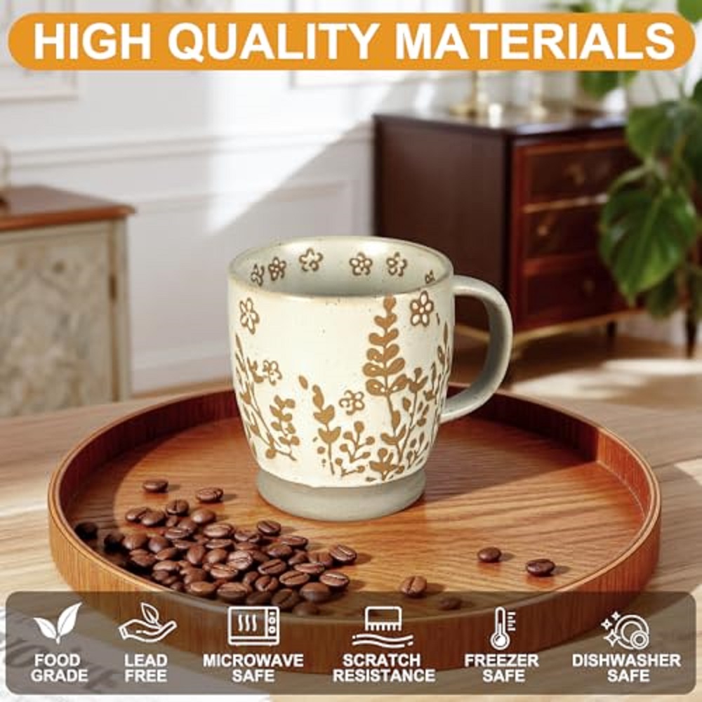 18 oz Coffee Mug Gift for Wome - Handmade Ceramic Mug 评论和价格