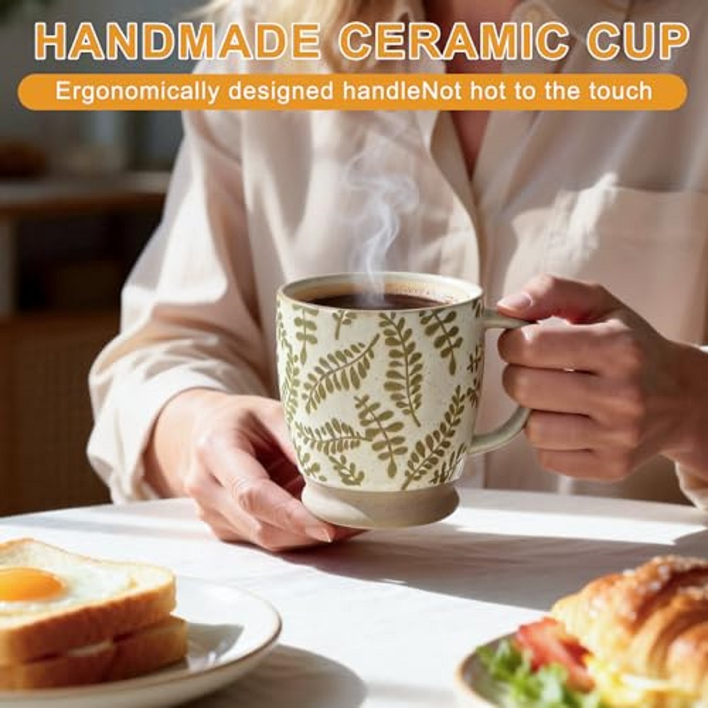 18 oz Coffee Mug Gift for Wome - Handmade Ceramic Mug 评论和价格