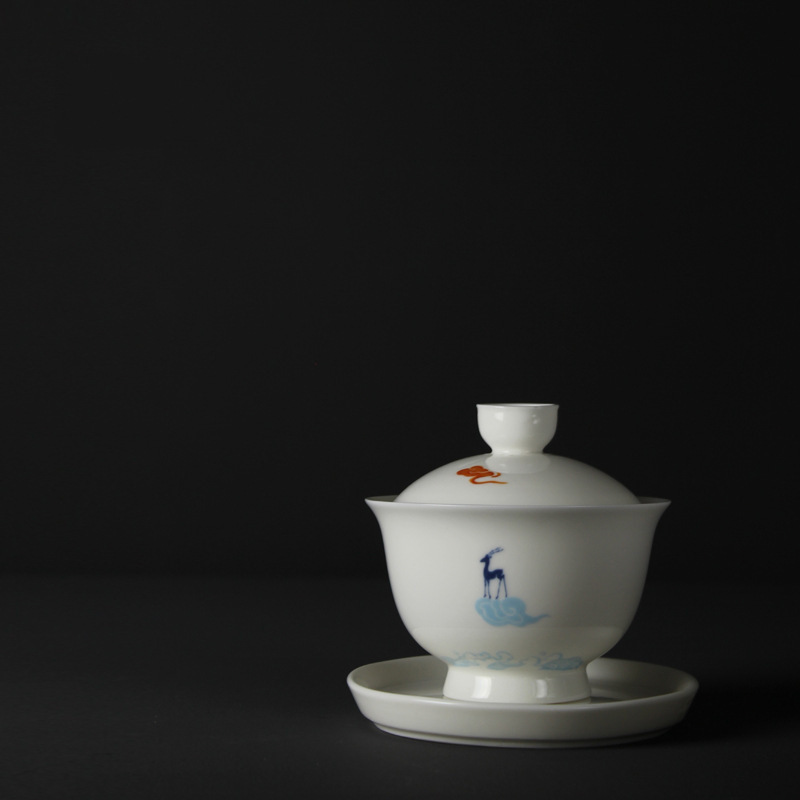 Gongjiu Color Deer White Porce - Handmade Ceramic Mug 评论和价格