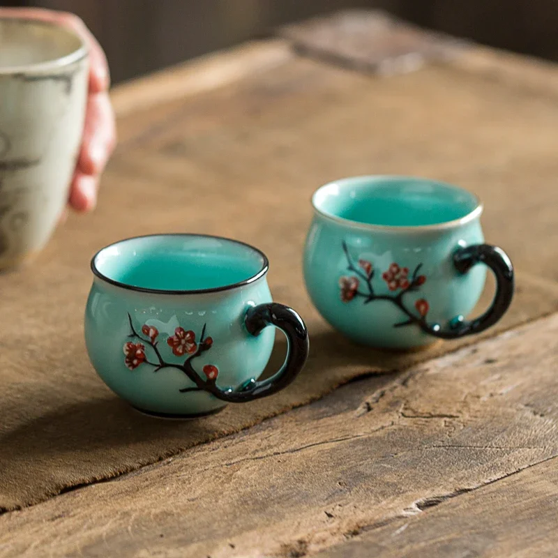 Chinese Handmade Plum Pattern  - Handmade Ceramic Mug 评论和价格