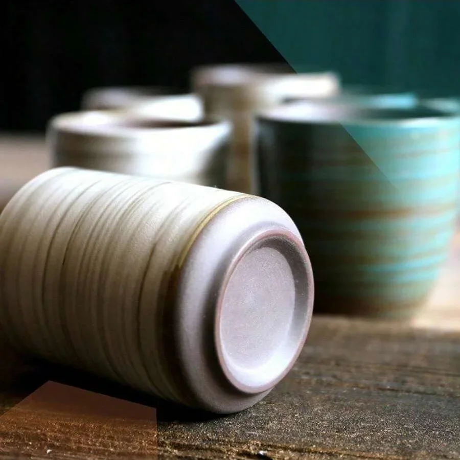 Hand-Painted Crackle Glaze Sto - Handmade Ceramic Mug 评论和价格