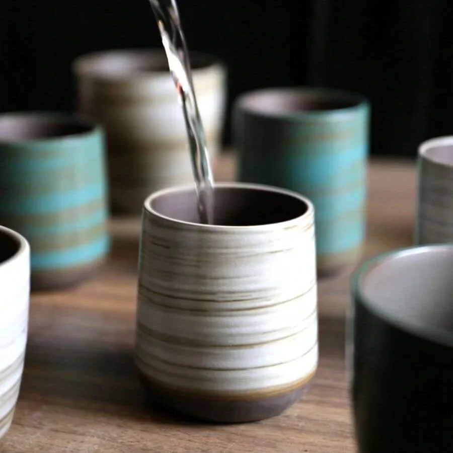 Hand-Painted Crackle Glaze Sto - Handmade Ceramic Mug 评论和价格